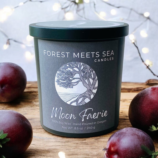 Moon Faerie Crystal Candle, Hand Poured Soy Candle