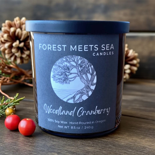 Woodland Cranberry, Hand poured 100% Soy Candle