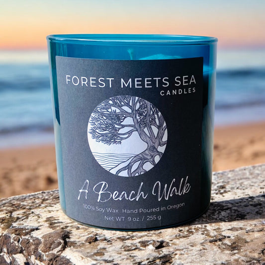 A Beach Walk Hand Poured, Scented Soy Candle