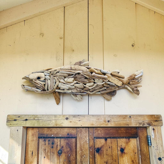 Driftwood Steelhead Fish Sculpture
