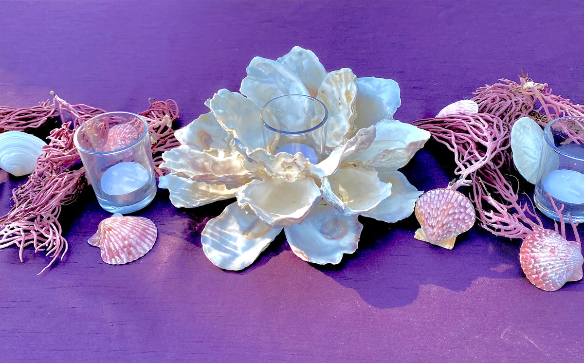 Votive Oyster Shell Candle Holder