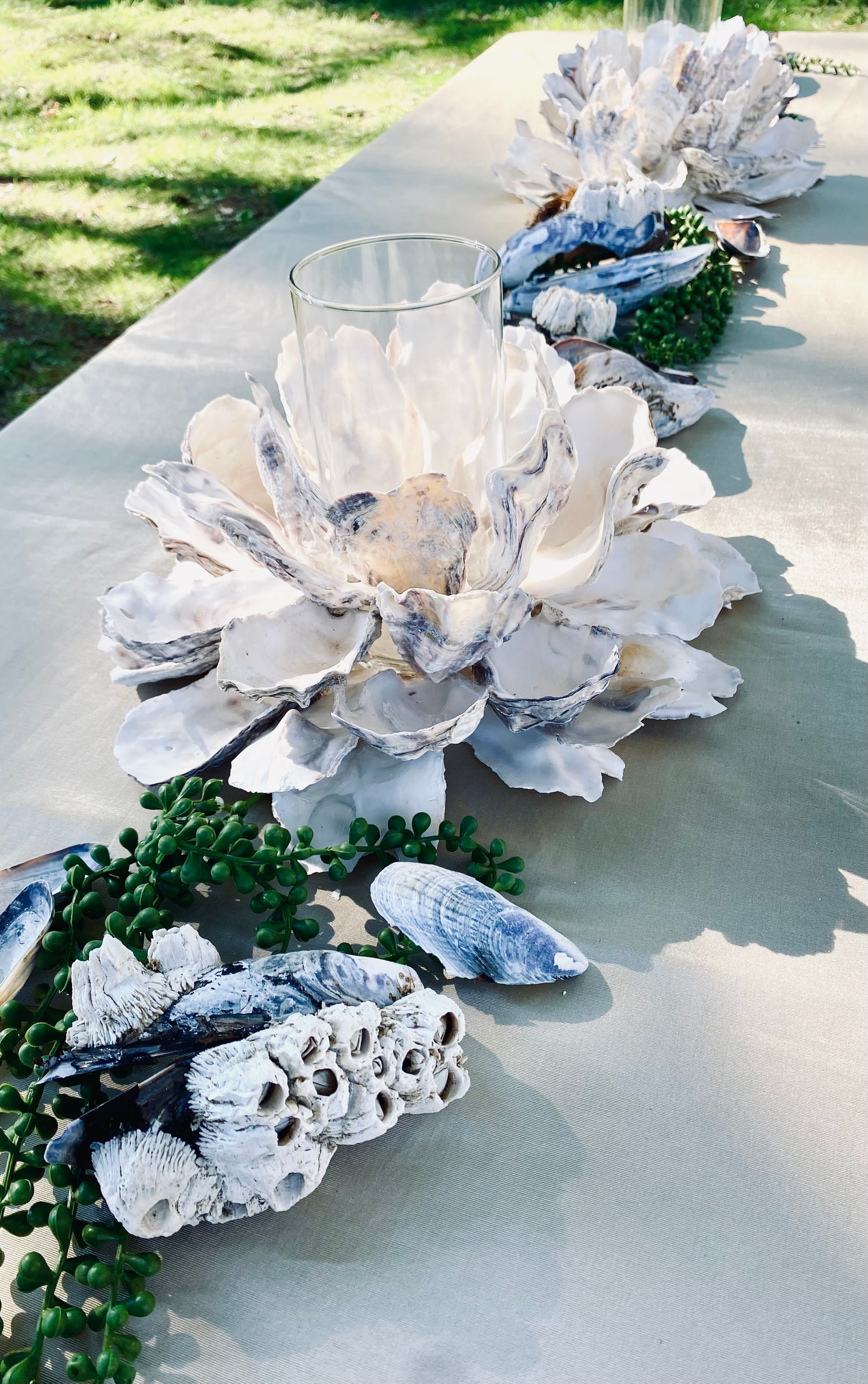 Under The Sea, Handmade Shell Candle Holders