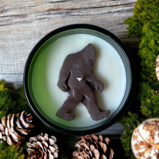 Sasquatch Candle, Big Foot Candle, Hand Poured Soy Candle