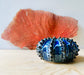 Blue Sea Urchin Vase, Bud Vase, Urchin Container