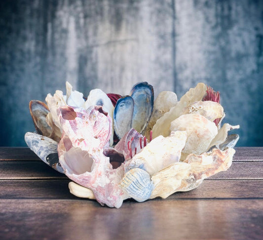 Purple Barnacle & Coral Candle Holder