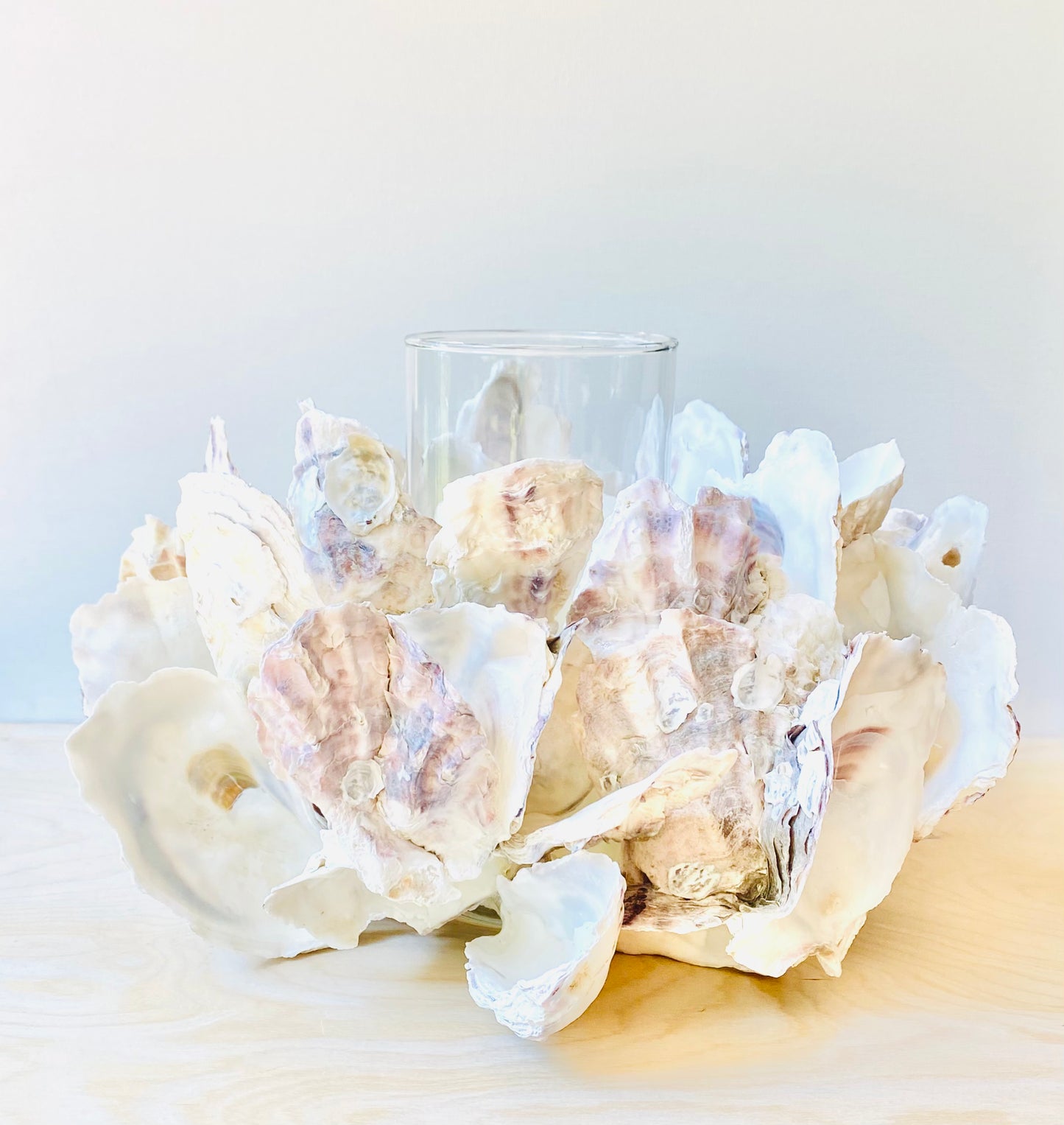 Fused Oysters, Shell Candle Holder