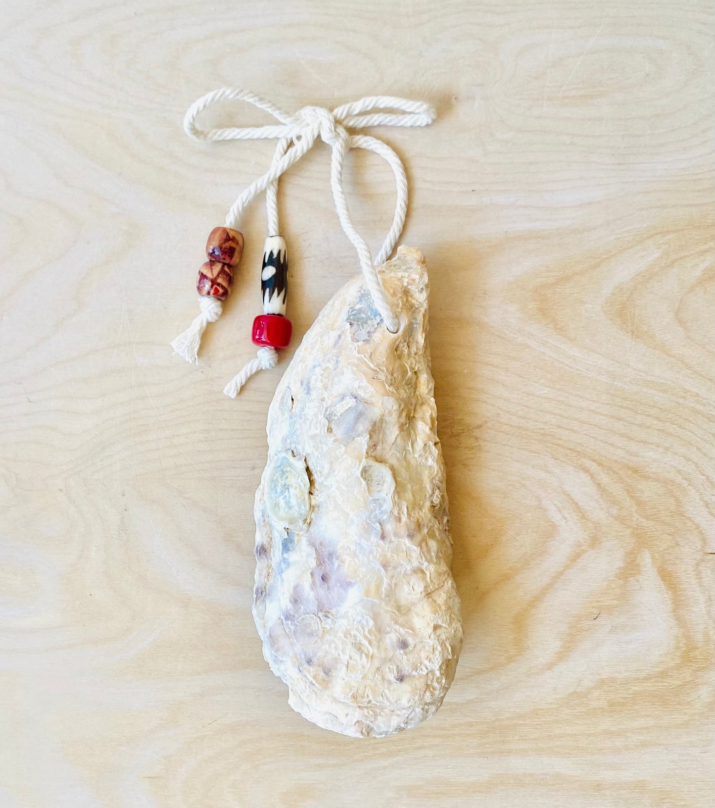 Sockeye Salmon Ornament, Handmade Oyster Shell Ornament