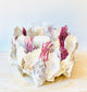 Oyster, Purple Coral & Agate Shell Candle Holder