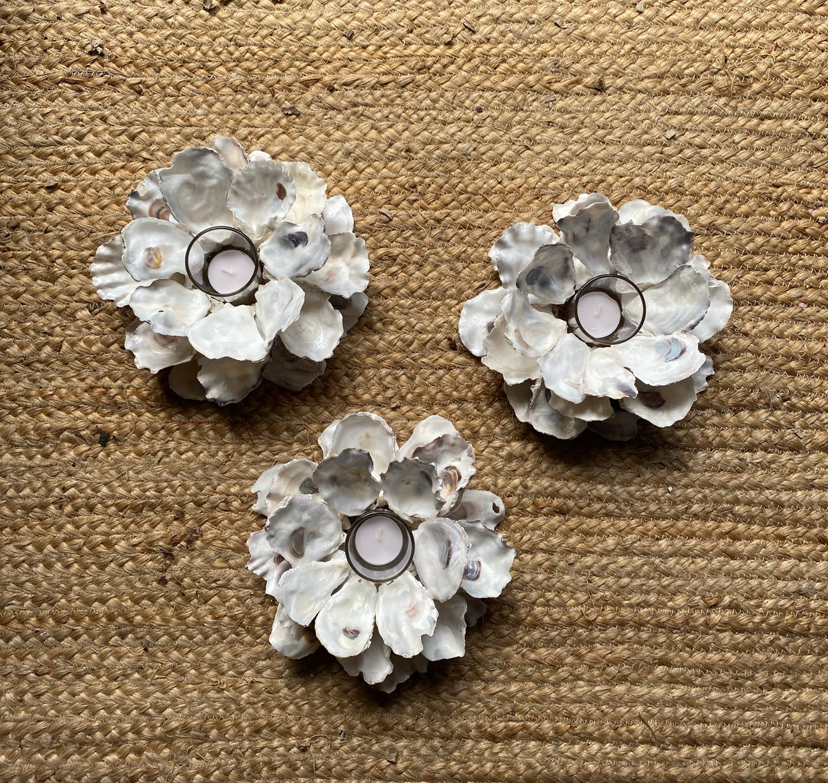 Votive Oyster Shell Candle Holder
