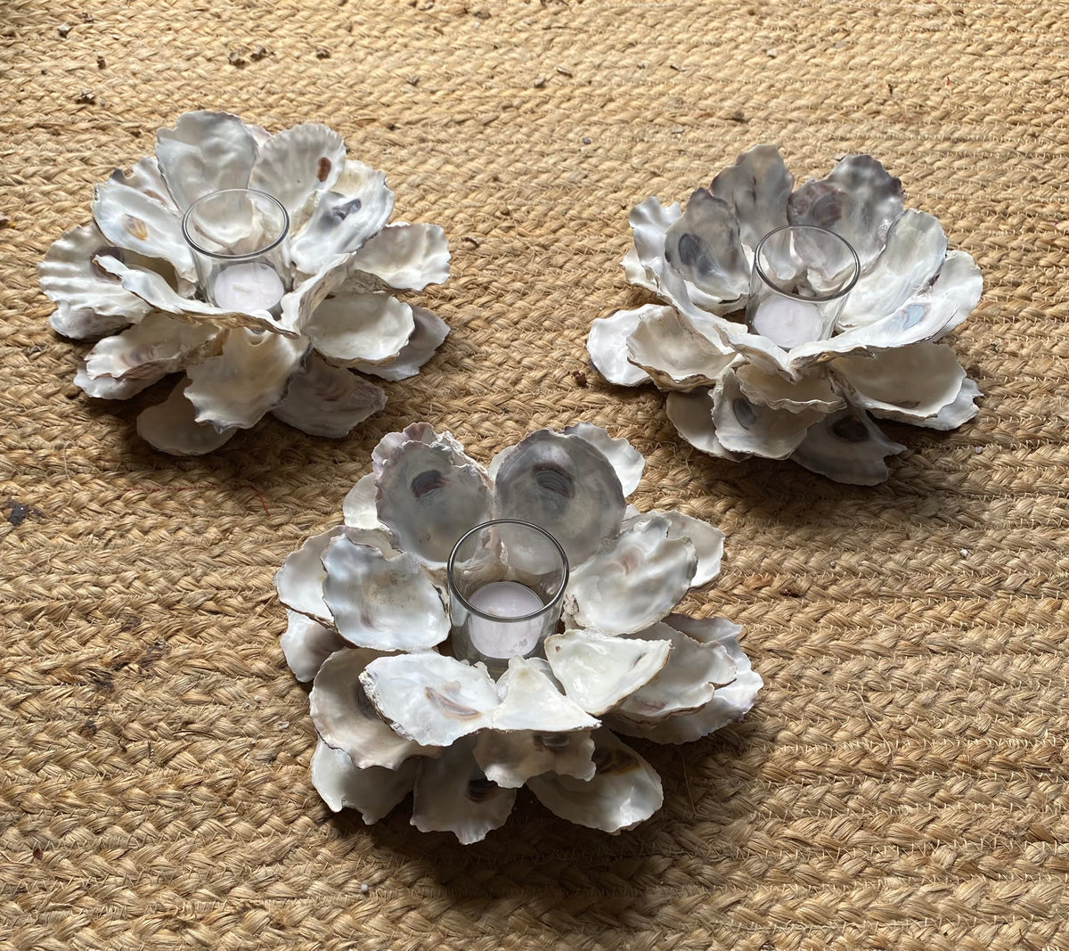 Votive Oyster Shell Candle Holder