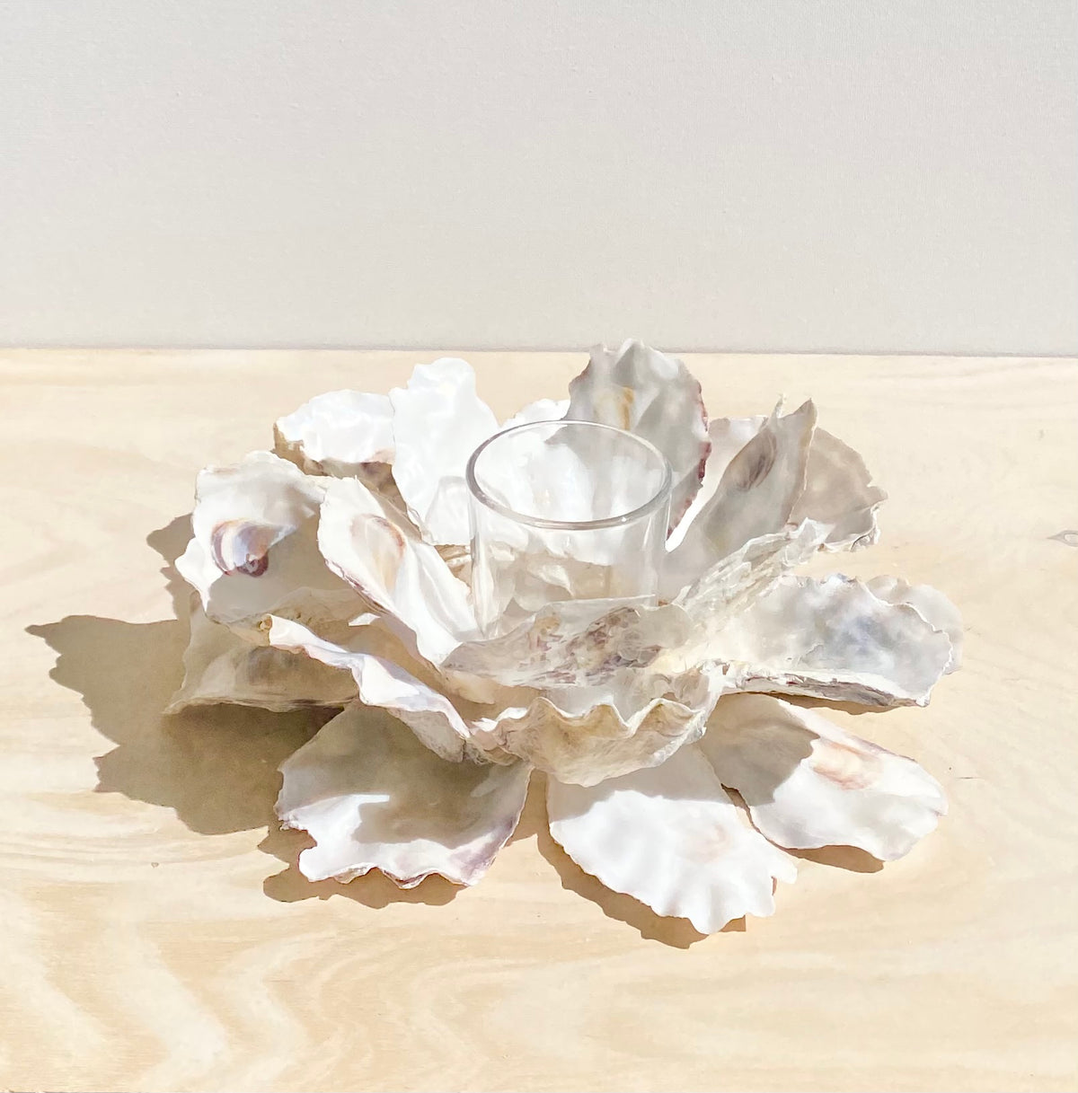 Votive Oyster Shell Candle Holder