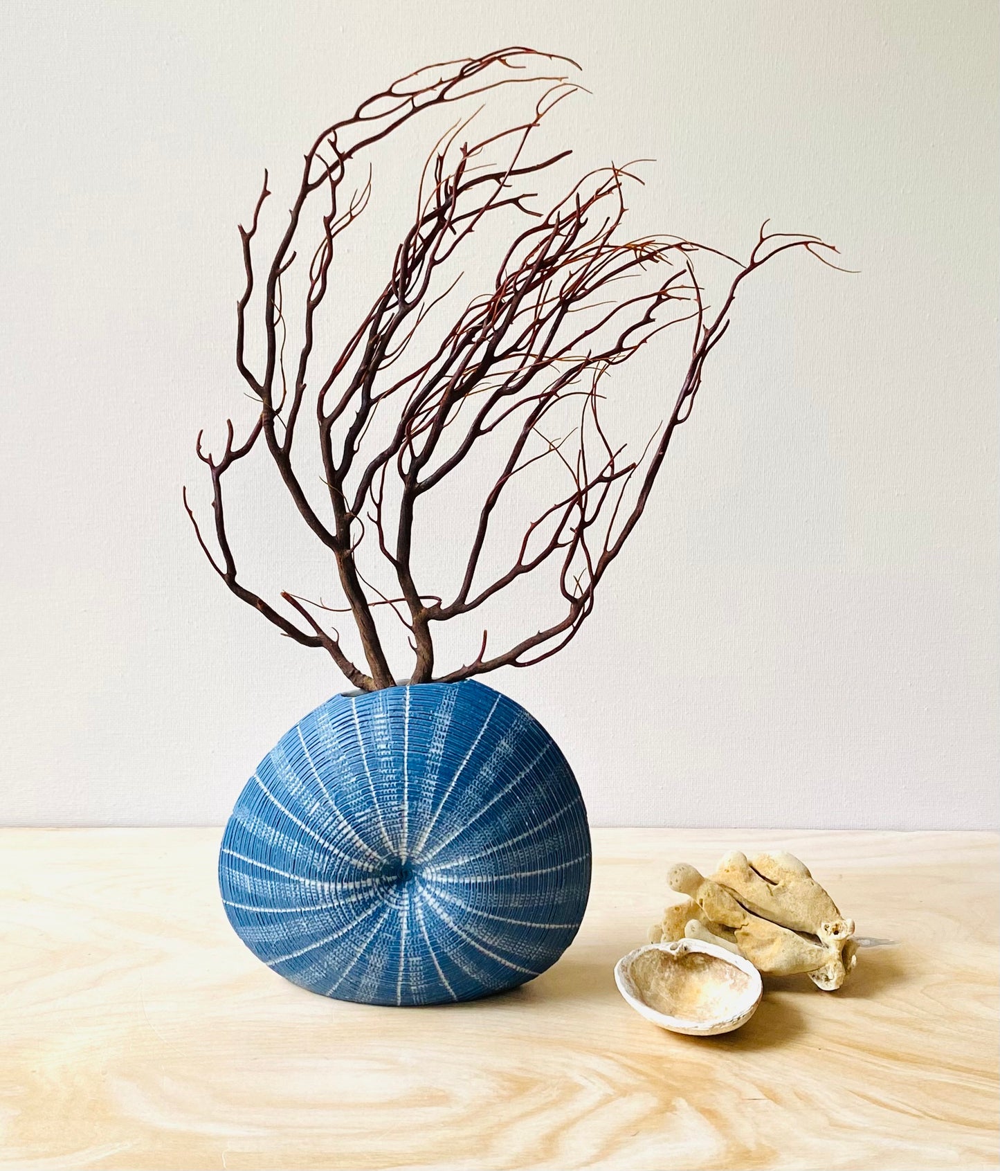 Sea Urchin Vase, Small Porcelain Vase, Modern Container