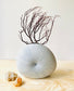 White Modern Vase, Sea Urchin Vase, Decorative Container Med.