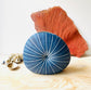 Blue Urchin Vase, Modern Porcelain Container, Med.